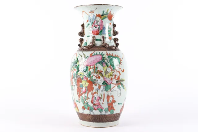 Stor kinesisk Nanking-ware vase