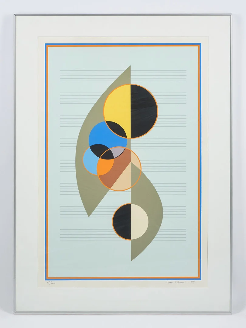 SAM VANNI. Komposition, signerad samt daterad -84, serigrafi 14/100. — Engravings & Prints — Stockholms Auktionsverk Helsinki