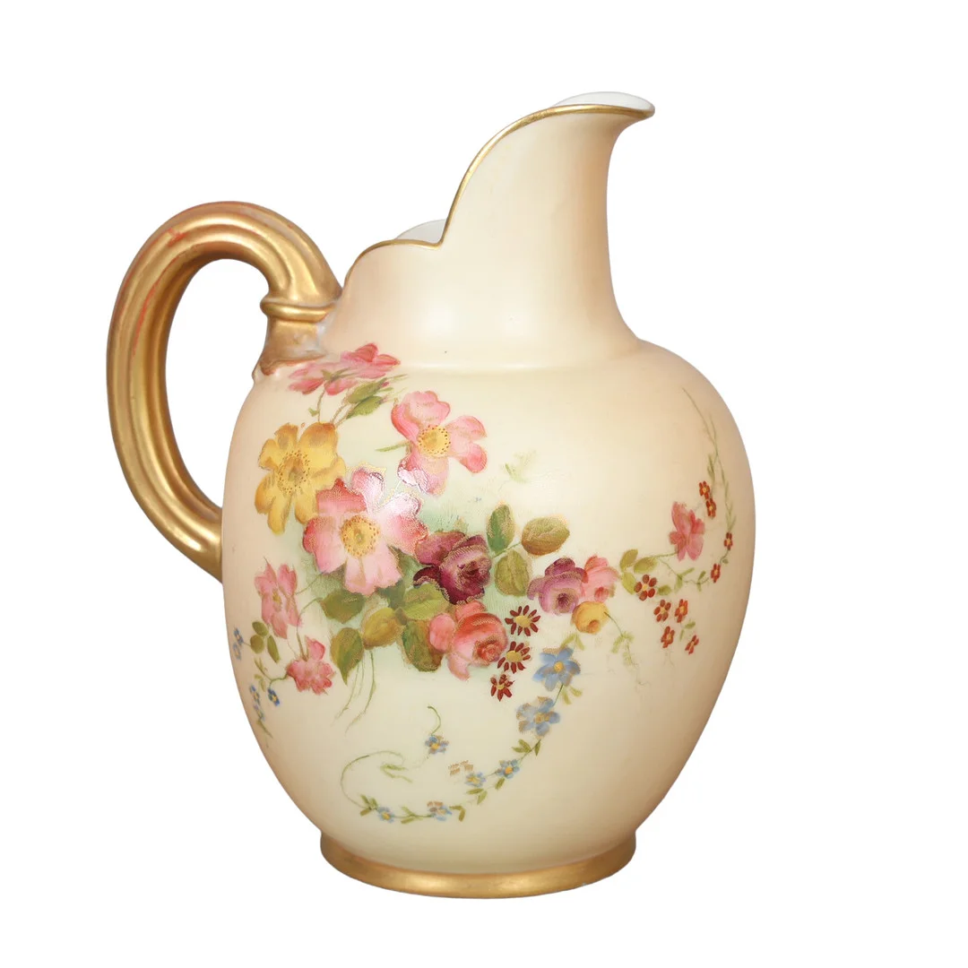A ROYAL WORCESTER BLUSH IVORY JUG, CIRCA 1905. — European — Bishop & Miller