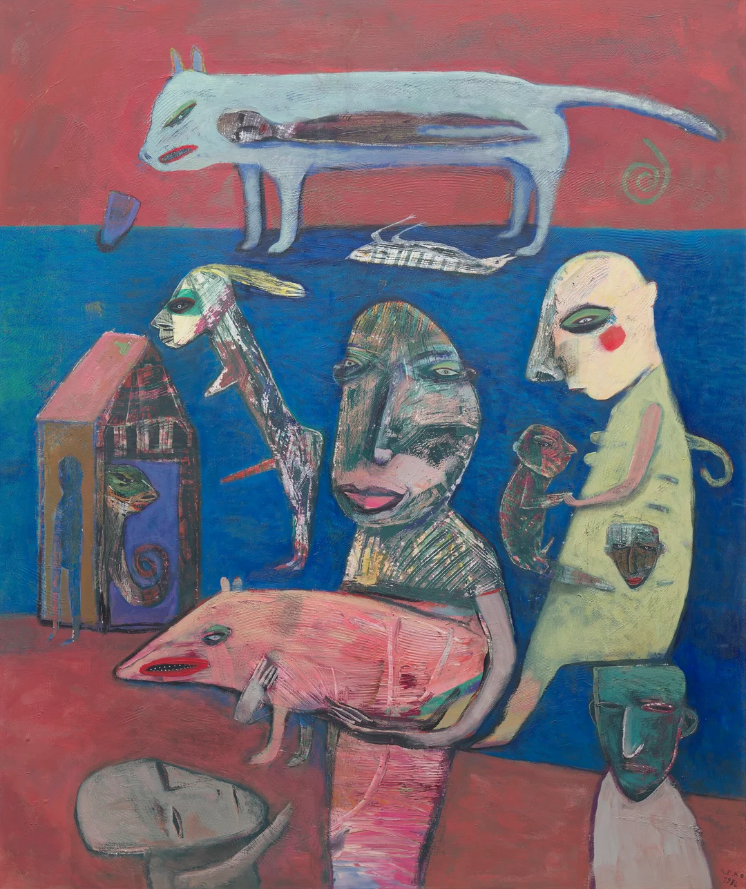 Killi-Olsen, Kjell Erik — "Piazza Eleonora Duse" 1986 — Kunst/Maleri — Blomqvist