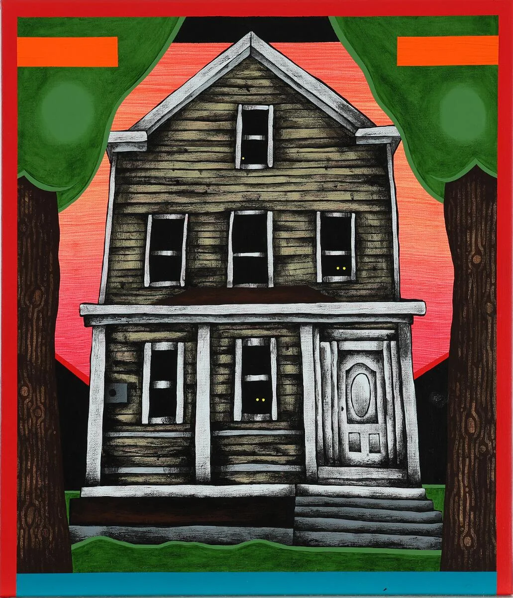 “Van siclen aven(ue) Brooklyn”, 2014. Signed on the reverse with title and date. Acrylic on canvas. 45×40 cm. Unframed. — Modern Paintings/Contemporary — Bruun Rasmussen
