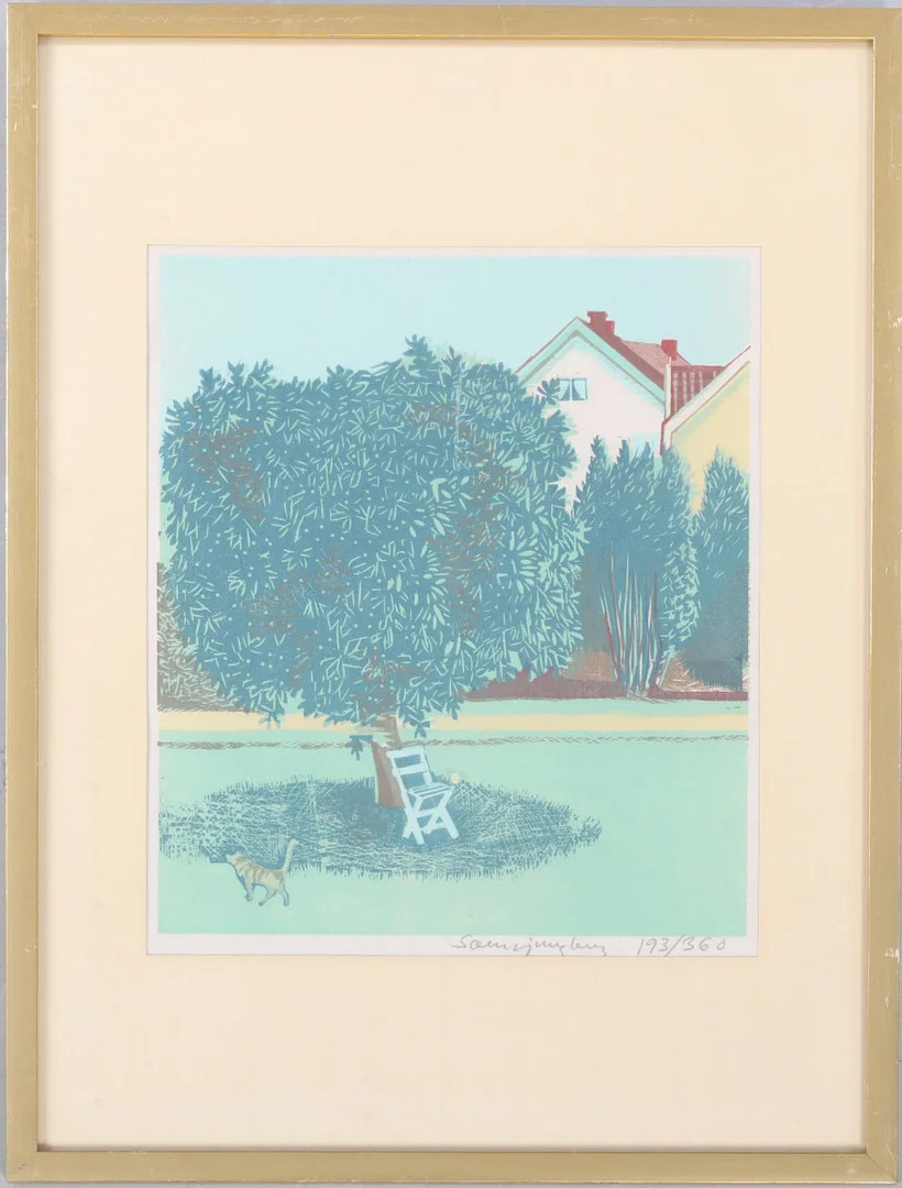 SVEN LJUNGBERG. färglitografi, signerad, numrerad 193/360. — Engravings & Prints — Södermanlands Auktionsverk