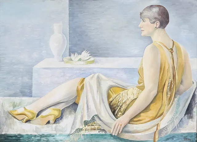 GUNNAR TORHAMN. Porträtt, olja på duk, signerad och daterad 1929.
