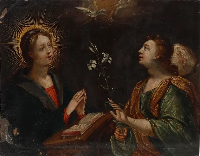 BOLOGNA SCHOOL, 17TH CENTURY. The Annunciation.