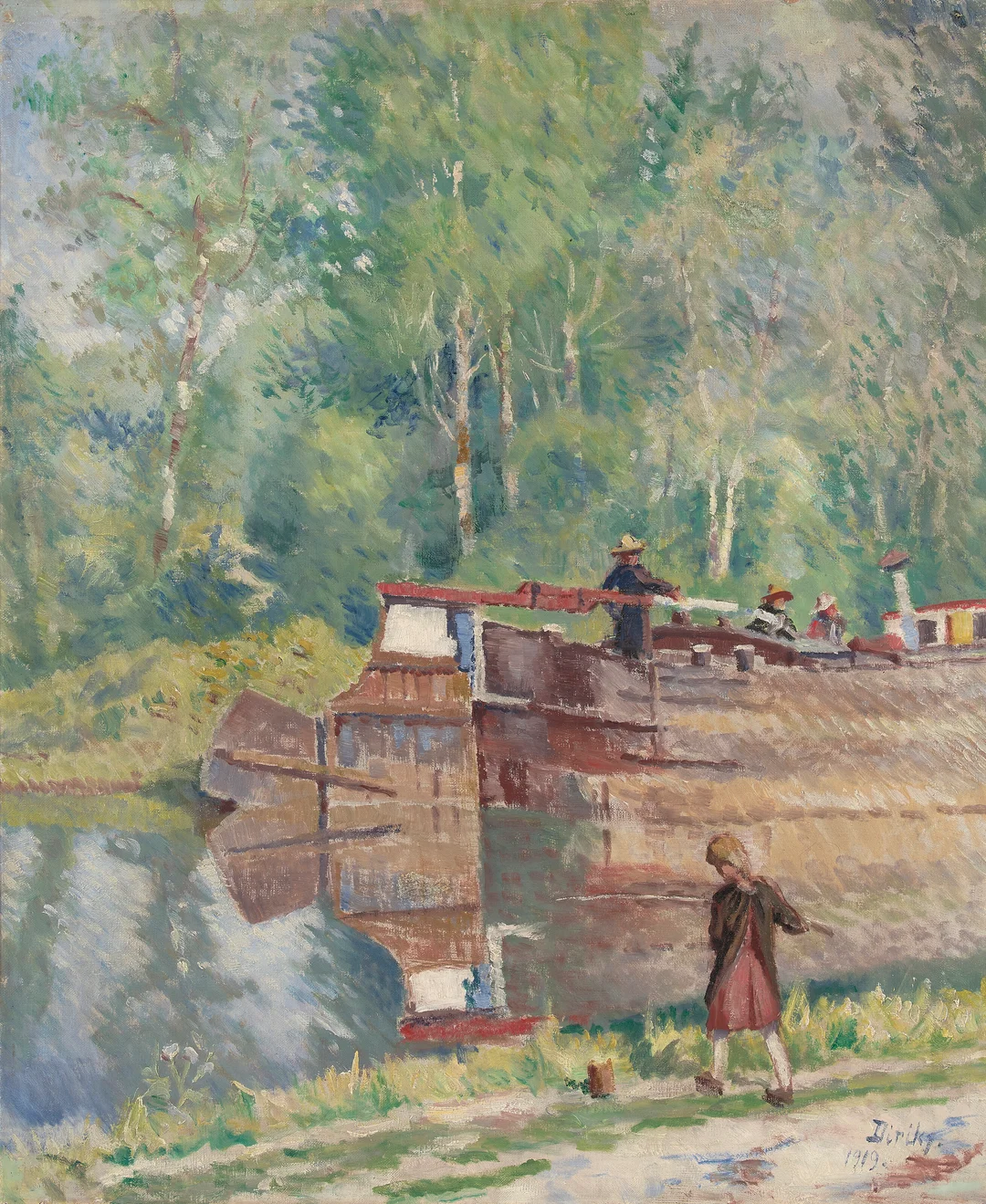 Diriks, Edvard — "Canal du Loing" 1919 — Kunst/Maleri — Blomqvist