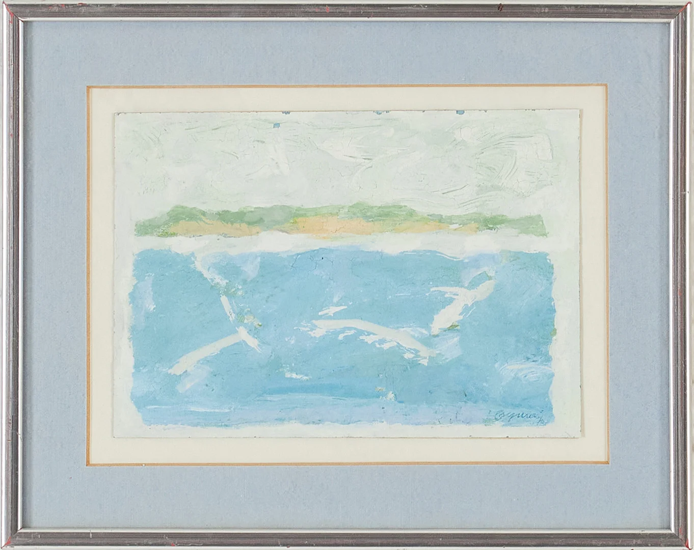 LARS GYNNING. Fåglar, 2 st., blandteknik respektive gouache, signerade. — Paintings — Stockholms Auktionsverk Magasin 5