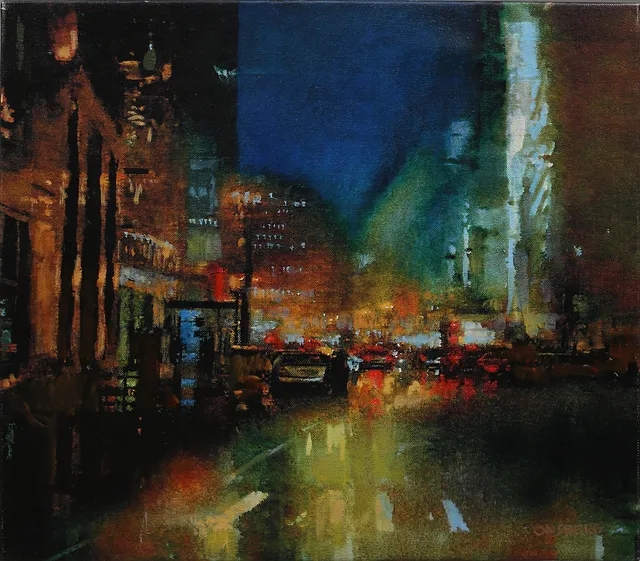 ULF ONSBERG (1932-2020). "San Francisco", olja på duk, signerad Onsberg.