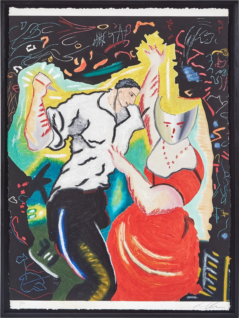 SANDRO CHIA (FÖDD 1946). dansare, carborundumetsning, signerad och numrerad 1/50. — Engravings & Prints — Stockholms Auktionsverk Magasin 5