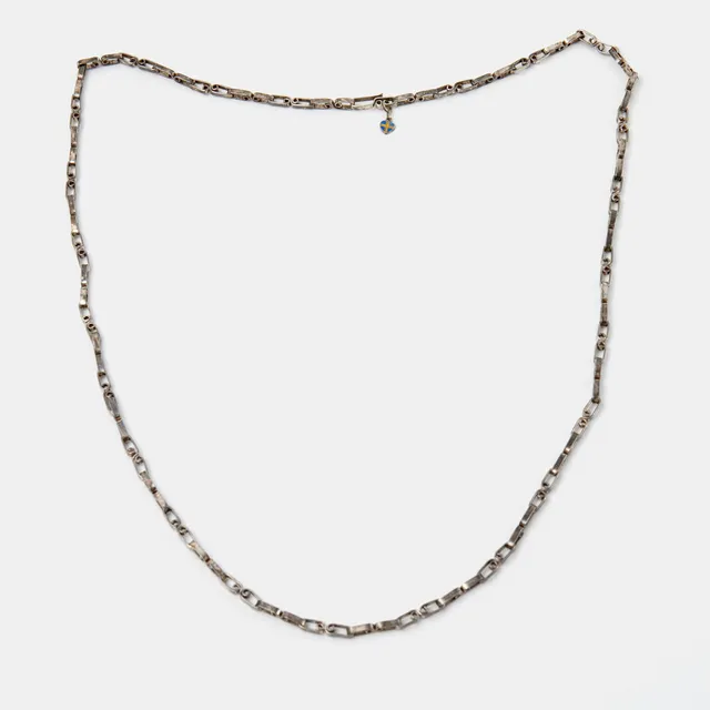THERESIA HVORSLEV. Collier, "Niagara", sterling silver, berlock med emalj, Silverknappen T. Hvorslev AB, Lidköping, 1984.