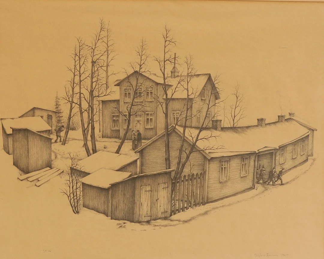 BJÖRN JONSON. Etsning, "Bakhållet i Kilaberg", signerad, upplaga 30 ex. — Engravings & Prints — RA Auktionsverket Norrköping