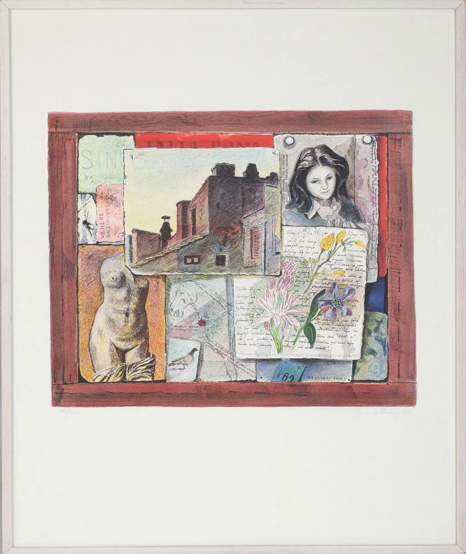 NISSE ZETTERBERG. "Miria, Romarinna", litografi, signerad och numrerad 111/360, daterad 1979. — Engravings & Prints — Stadsauktion Sundsvall
