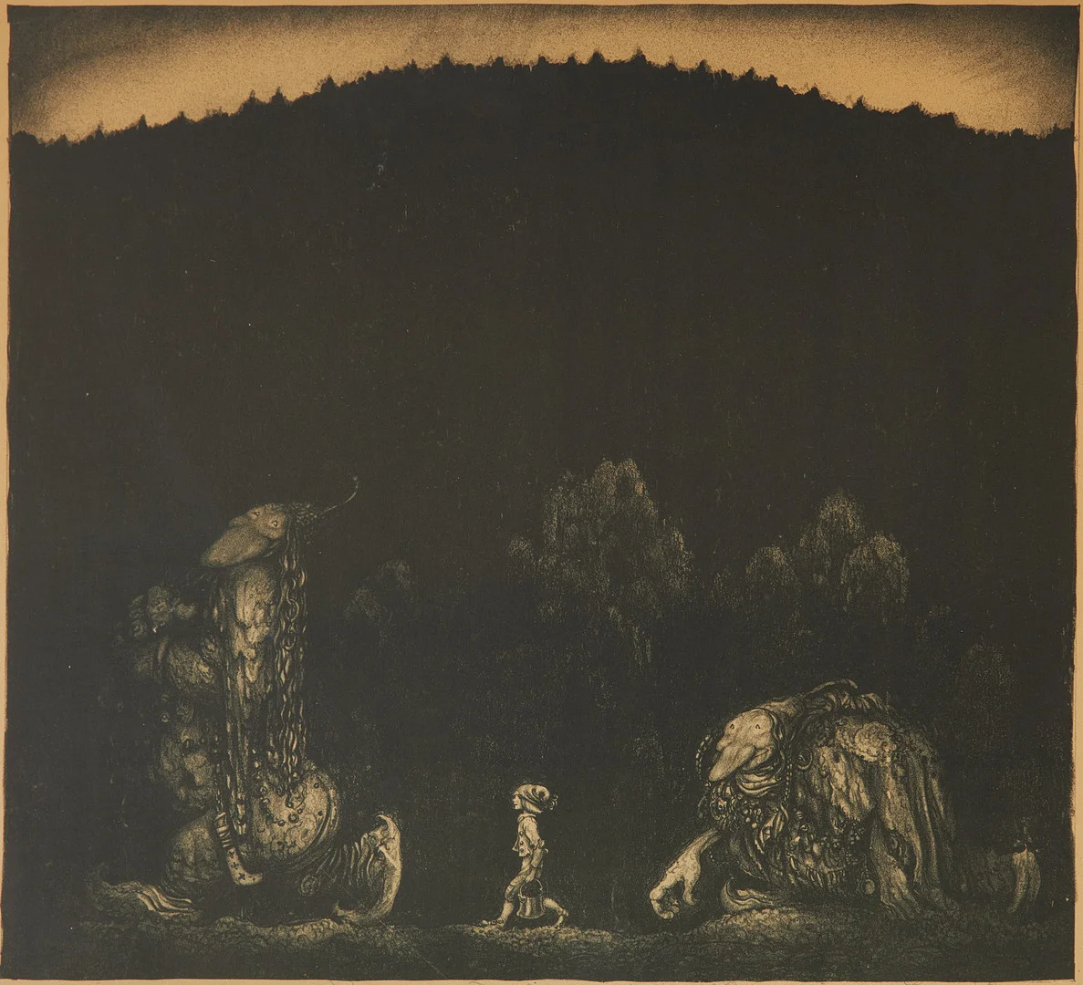JOHN BAUER. "Pojken och trollen". — Engravings & Prints — Stockholms Auktionsverk Sickla