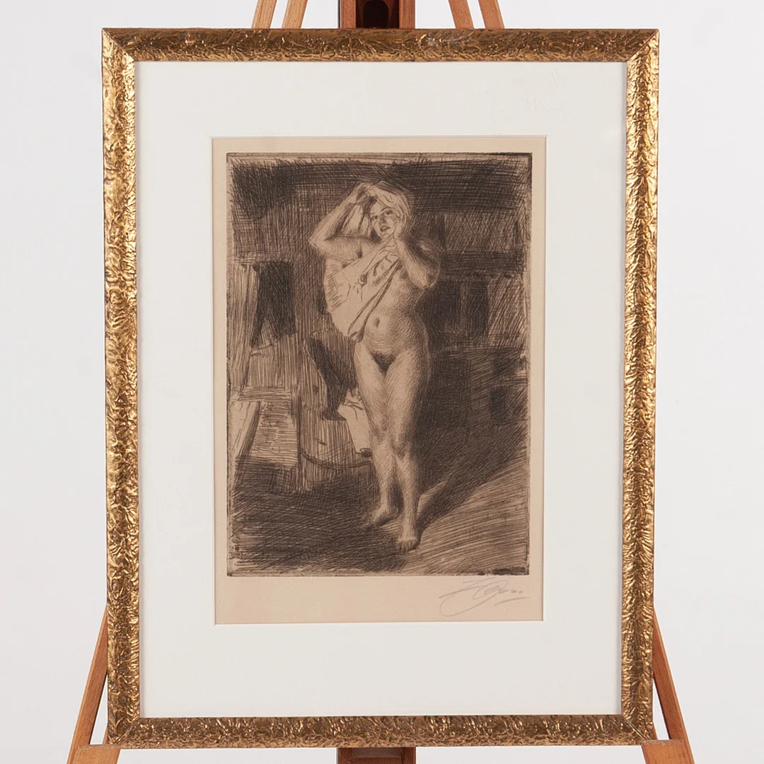ANDERS ZORN. Bärsärk/Berserk, etsning, 1914. — Engravings & Prints — Laholms Auktionskammare