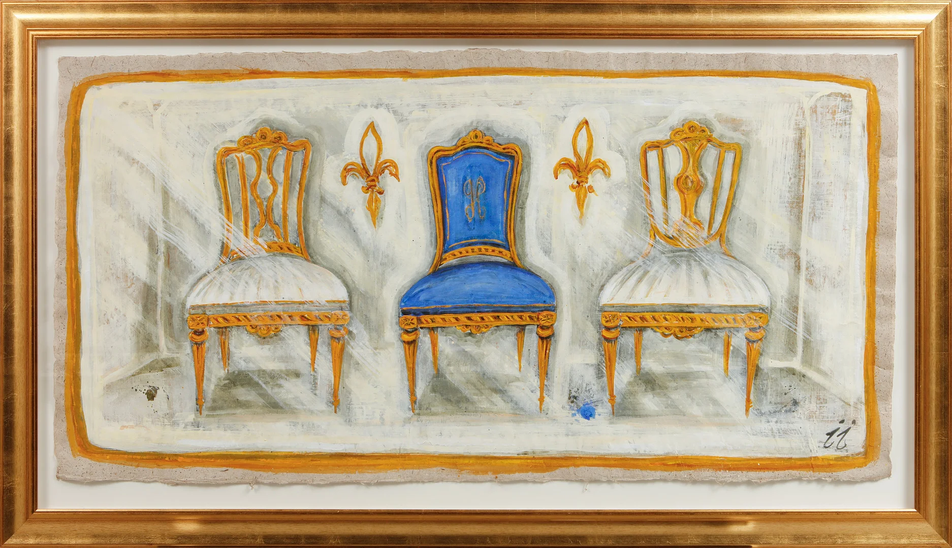 INGBRITT LAGERBERG. "Systrar", Gouache på papper, monogramsignerad. — Paintings — Göteborgs Auktionsverk
