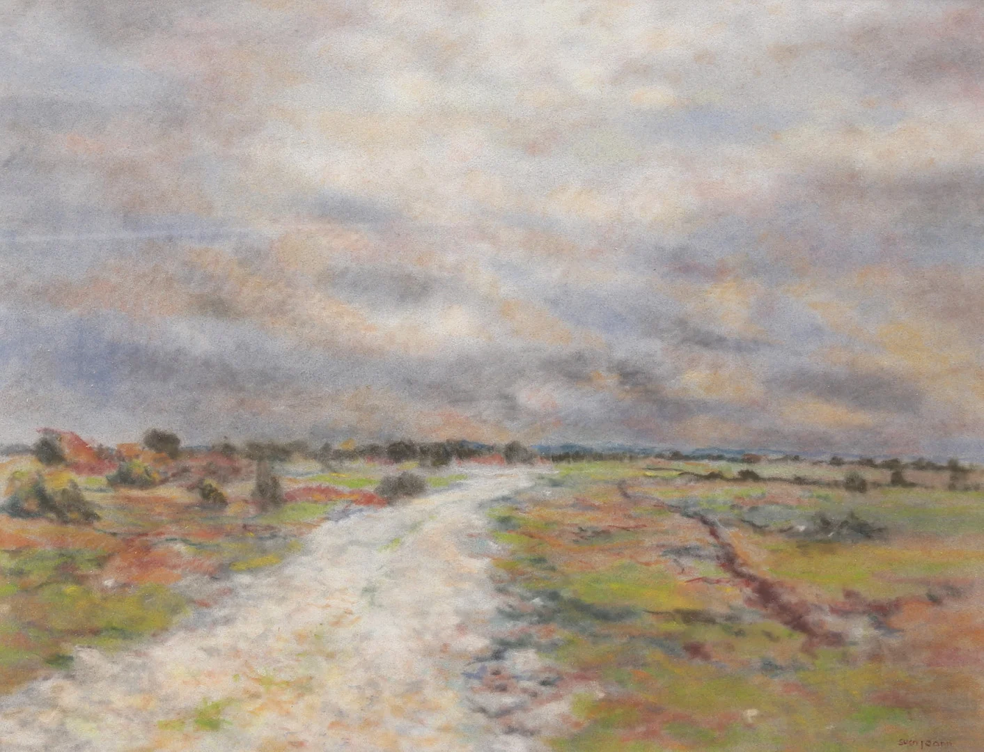SVEN JOANN. "Strandhed vid Hallnäs", pastell, signerad, daterad 1975. — Paintings — Växjö Auktionskammare