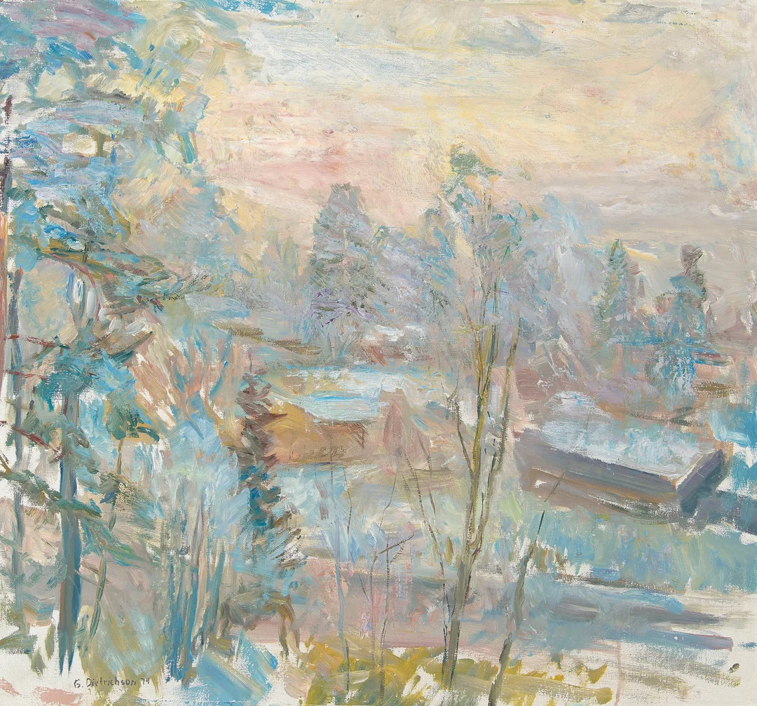 Dietrichson, Gunnar — "Vintersol II" 1974 — Kunst/Maleri — Blomqvist