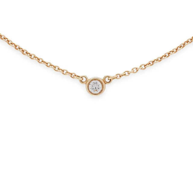TIFFANY & CO. Diamanthalskæde af 18 kt. guld med brilliantslebet diamant. Elsa Peretti collection, 'Diamonds by the Yard'.