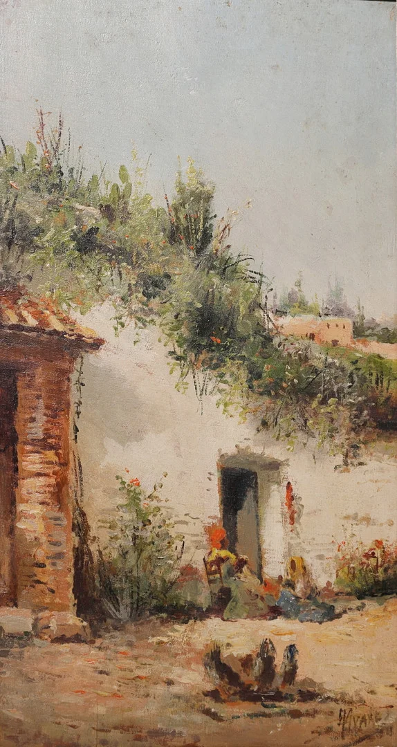 EMILIO ÁLVAREZ AYOM ( 1899-1972). ESCENA RURAL ÓLEO TABLA. — Paintings — Barcelona Auctions