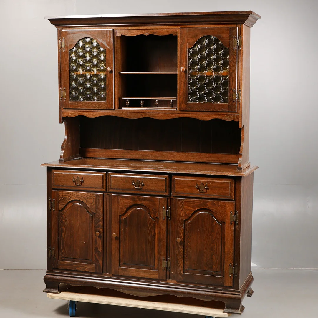 AN 18TH-CENTURY STYLE OAK DRESSER AND RACK. — Cupboards, Cabinets & Shelves — Bishop & Miller