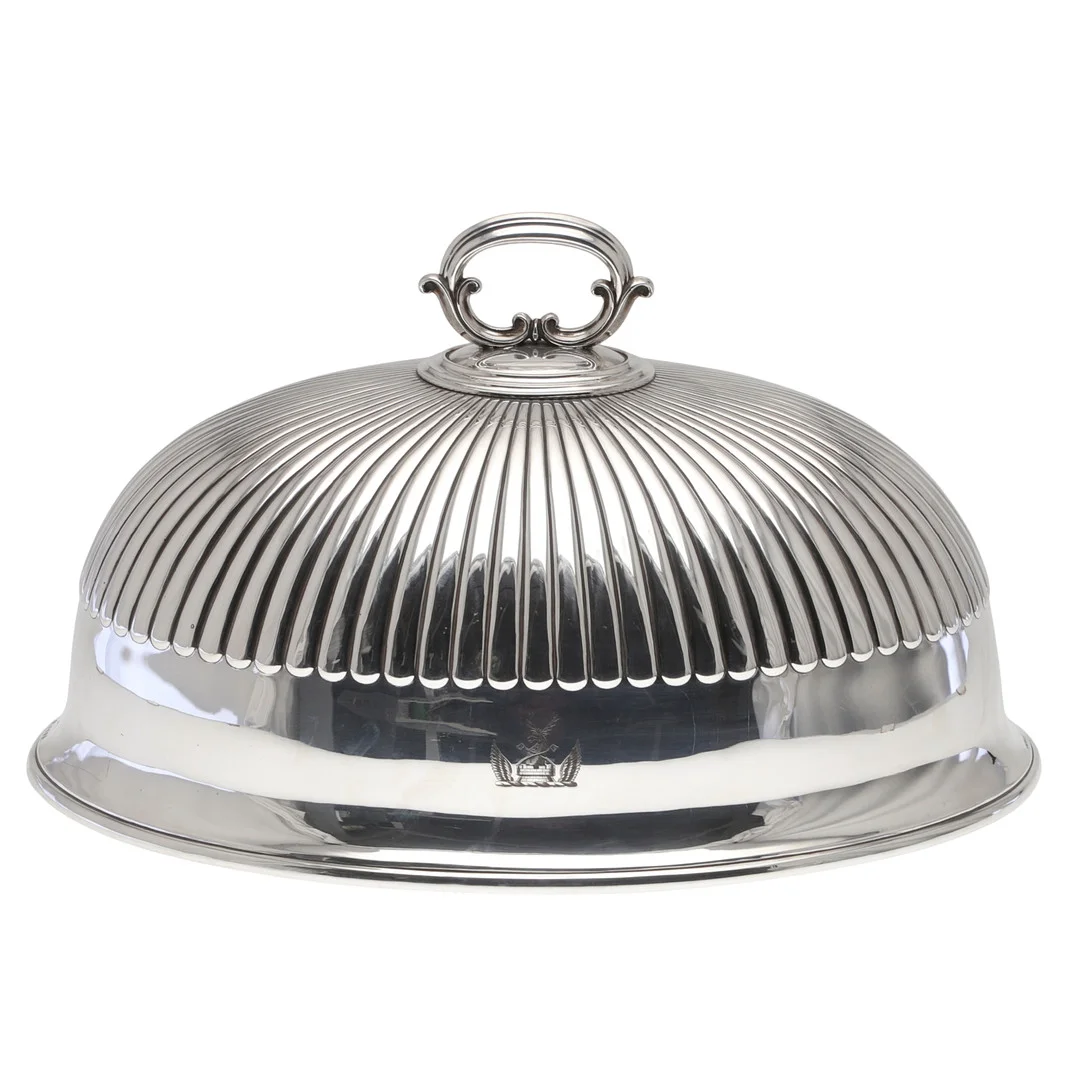 A NINETEENTH CENTURY SILVER PLATED MEAT CLOCHE. — Silver plated — Lawrences Auctioneers