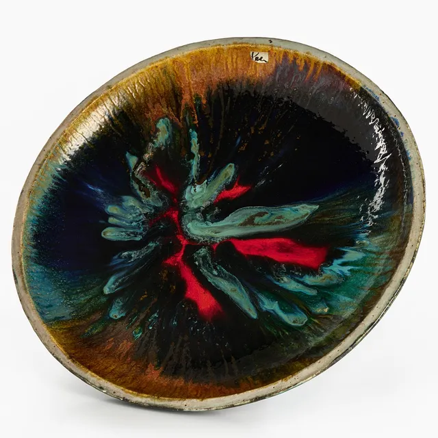 HELMUT SCHÄFFENACKER. Fat, keramik, 1960/70-tal. Diameter 52 cm.