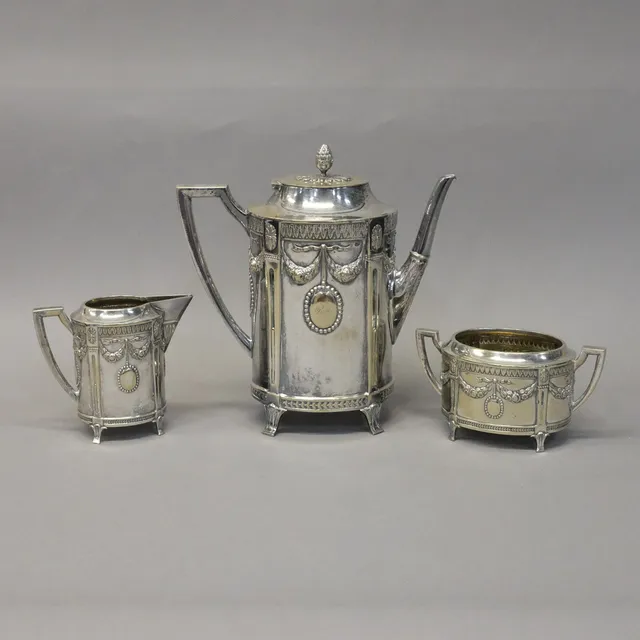 CG HALLBERG KAFFESERVIS NYSILVER.