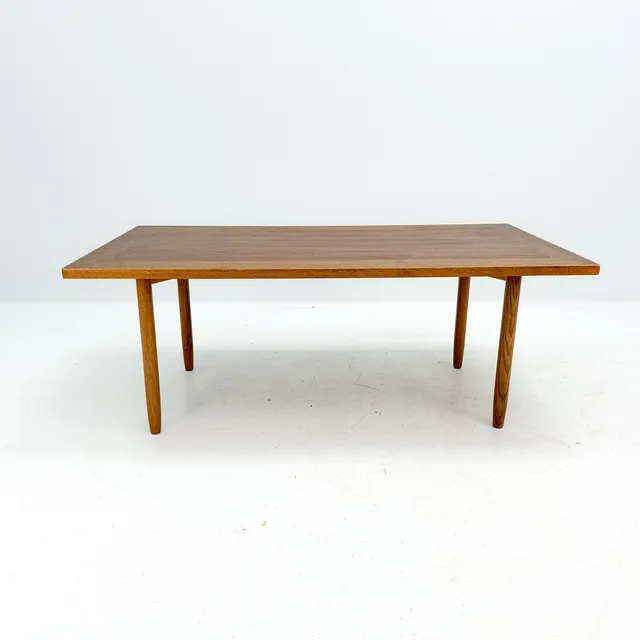 JEAN HUBER. SOFFBORD, "Focus", 1900-talets mitt, teak, Tingströms Bra Bohag, brännmärkt, Made in Sweden.