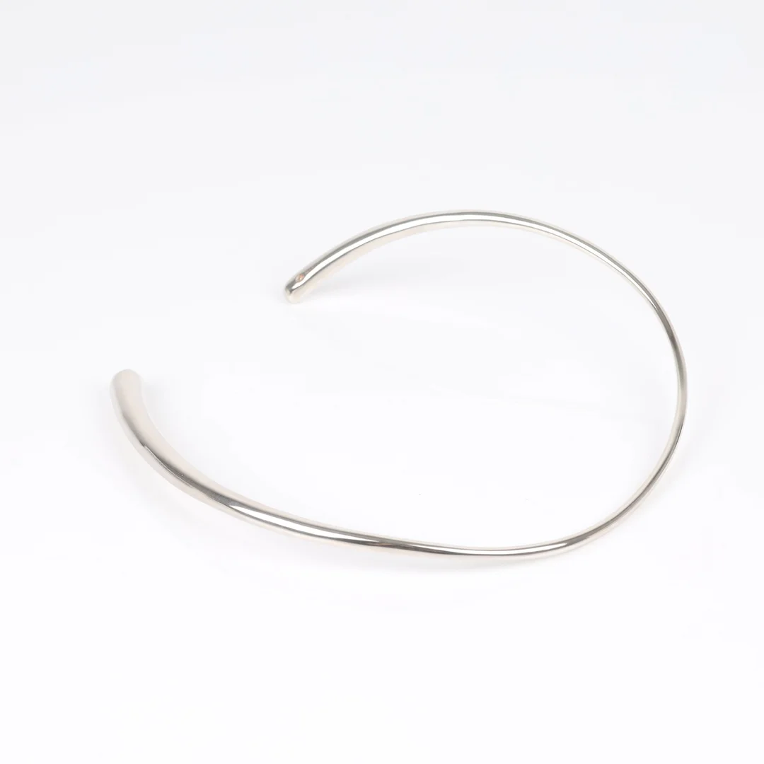Jacqueline Rabun: 'Mercy' open neck ring of sterling silver. — Jewellery/Necklaces, pendants — Lauritz