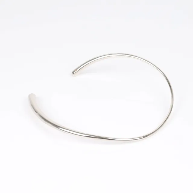 Jacqueline Rabun: 'Mercy' open neck ring of sterling silver.