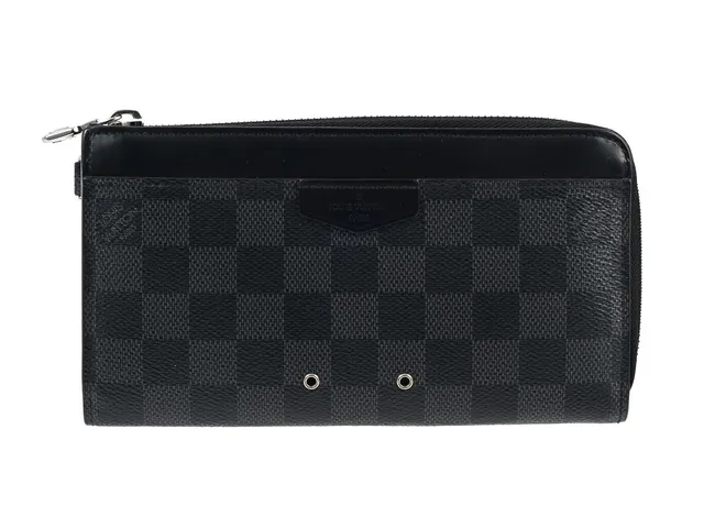 PLÅNBOK, LOUIS VUITTON, Zippy Dragonne, damier graphite, silverfärgade beslag, 19,5x11x1,5 cm, märkt CA3220, år 2020.