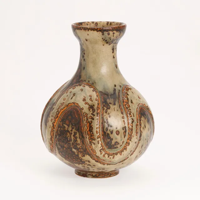 THORKILD OLSEN. Vase, unika, Royal Copenhagen, dateret, 1948, sung glasur, Danmark.