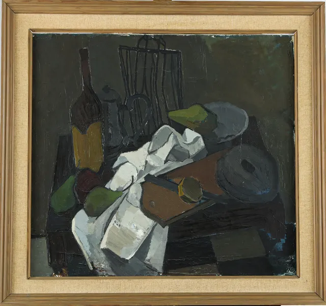 HELGE FRANZÉN (1913-2008). Stilleben, olja på duk.