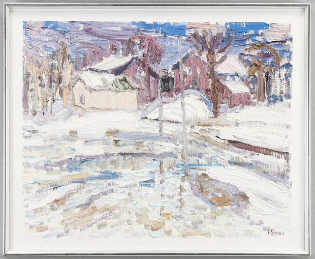 IMANTS SINKA. Vinterlandskap.