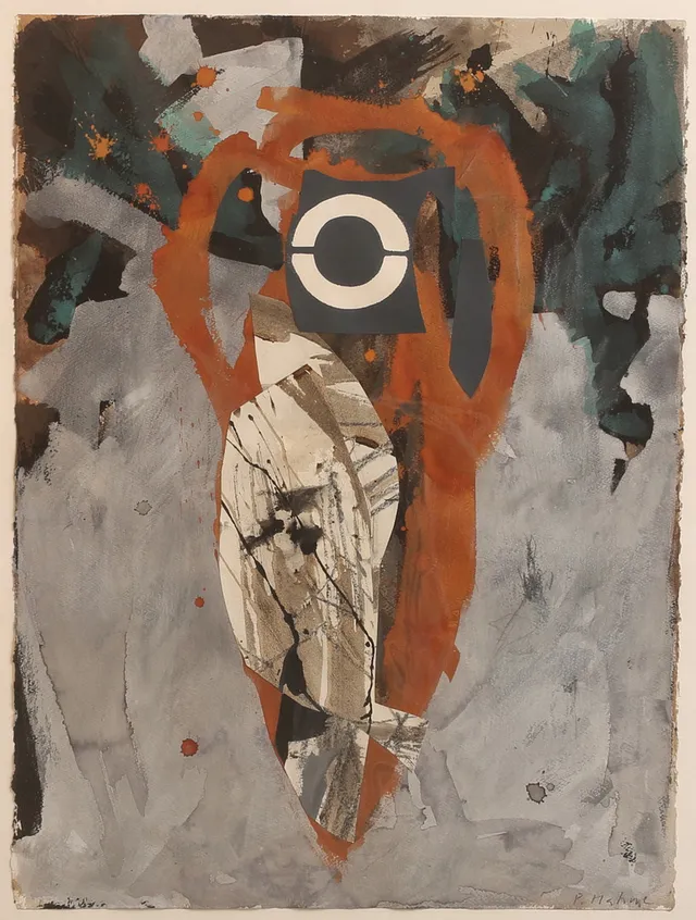 PETER HAHNE. Gouache, signerad.