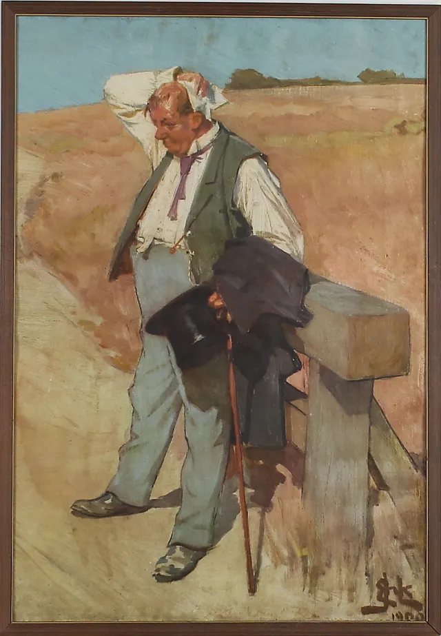ERIK HENNINGSEN. Tuborg Öl. Offesttryck. Signerad och daterad 1900 i trycket.