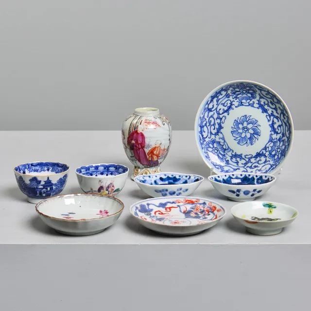 PARTI ASIATIKA, 9 st, Kina, 1800/1900-tal.