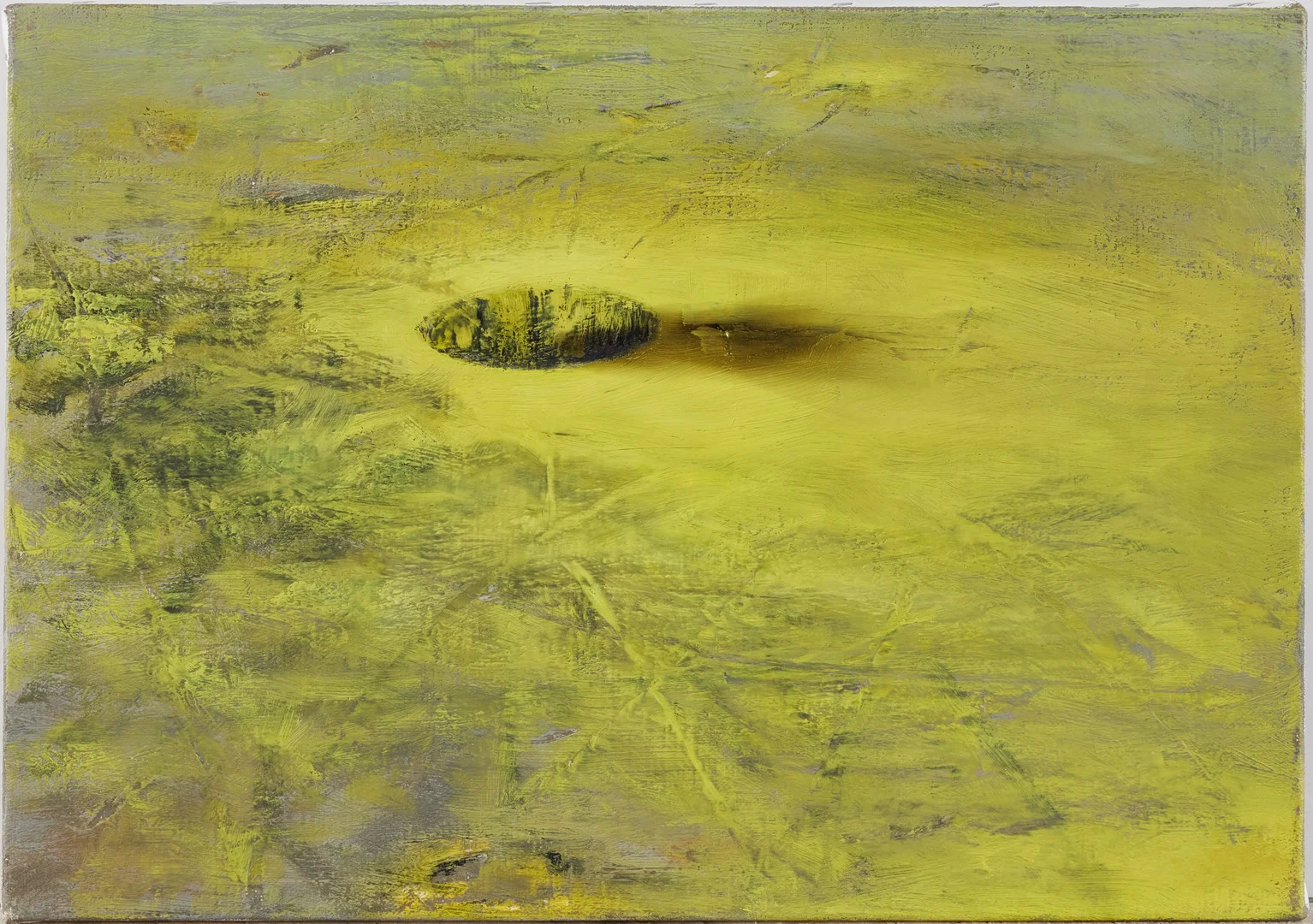 TOMMY HILDING. Landskap i gult, oljemålning på duk, signerad och daterad a tergo Tommy Hilding 1994. — Paintings — Stockholms Auktionsverk Magasin 5