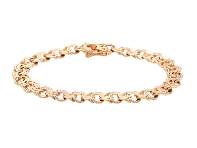 ARMBAND, 18K guld, bismarcklänk, längd 18 cm, vikt 17,7 g.