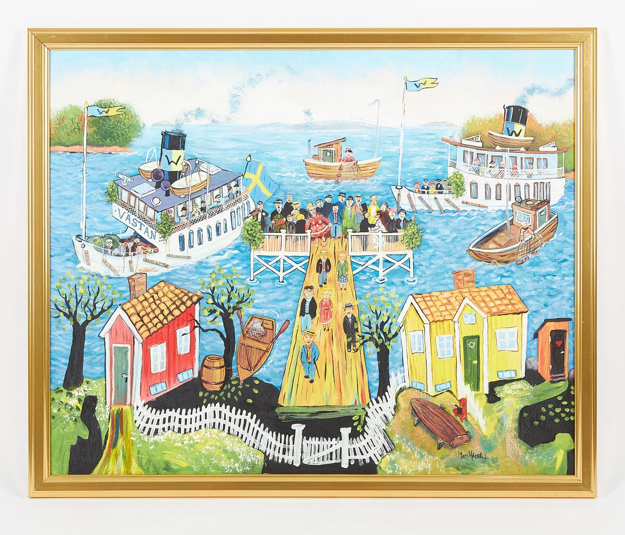 MATS HÅDELL (1958). "Västan", signerad, a tergo daterad 10-8-2007, olja på duk. — Paintings — Stockholms Auktionsverk Helsinki