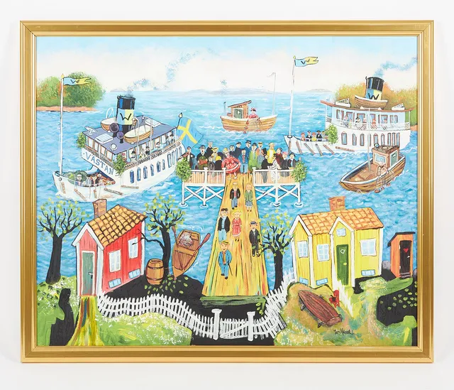 MATS HÅDELL (1958). "Västan", signerad, a tergo daterad 10-8-2007, olja på duk.