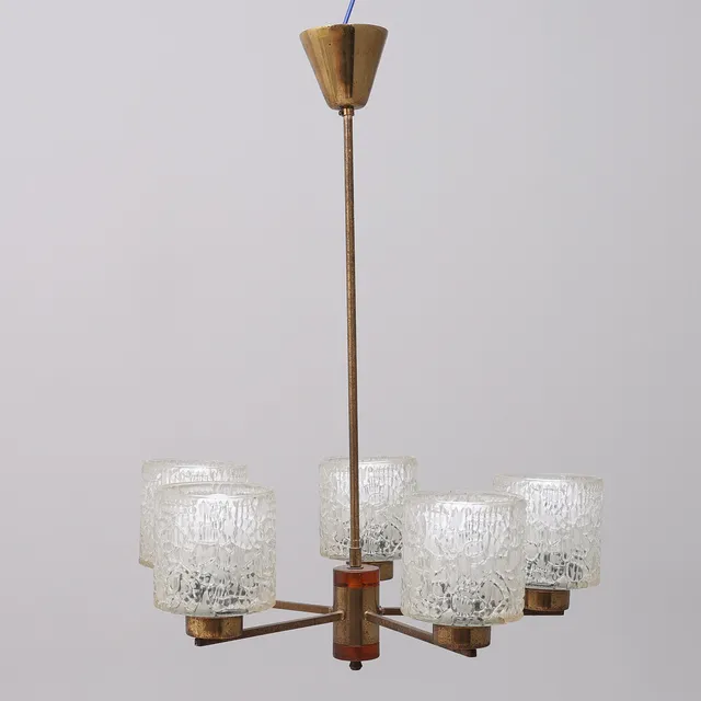 TAKLAMPA, MÄSSING, 1960-TAL, SVERIGE.