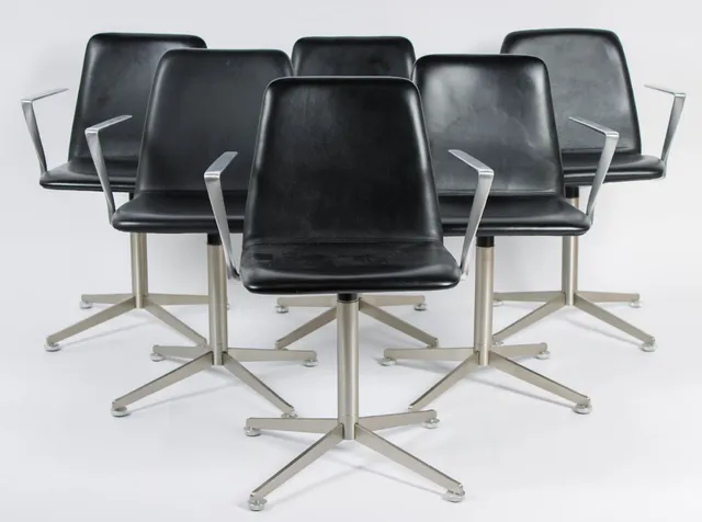 Paul Leroy for Paustian. Model Spinal. Set of six armchairs (6)