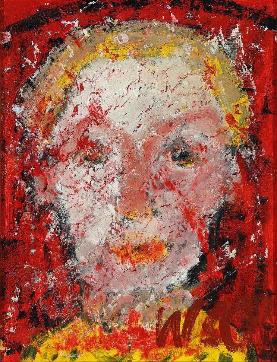 Portrait. Signed WSO. Oil on masonite. 43×32 cm. — Modern Paintings/Modern art — Bruun Rasmussen