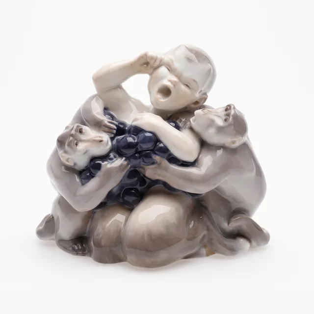KNUD KYHN. FIGUR, FAUN OCH APOR, ROYAL COPENHAGEN.