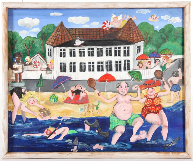 EBBA KRISTINA. Olja på duk, Klitterhus.
