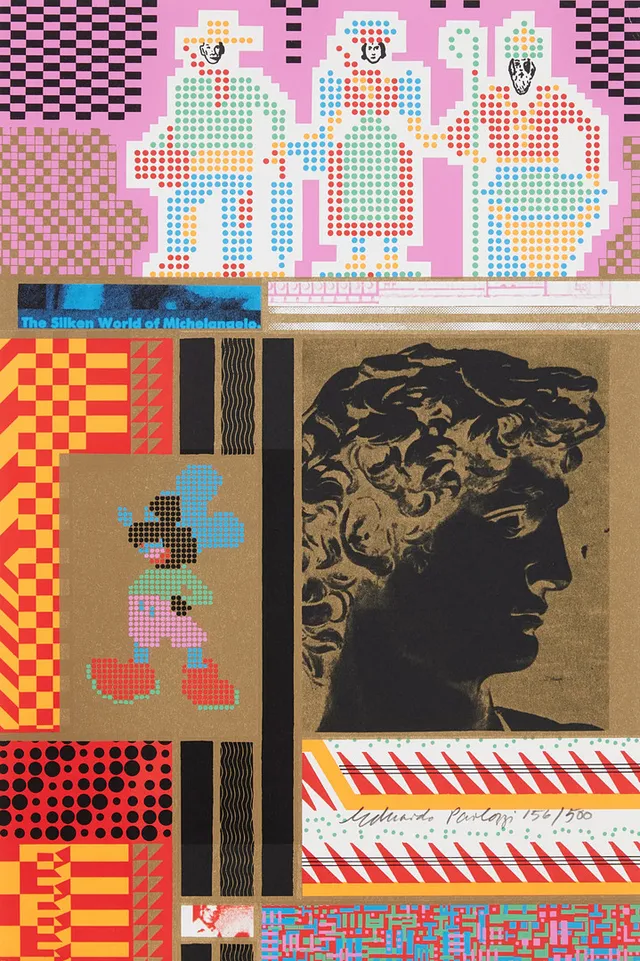 EDUARDO PAOLOZZI. "The Silken World of Michelangelo", seriegrafi, signerad och numrerad 156/500.