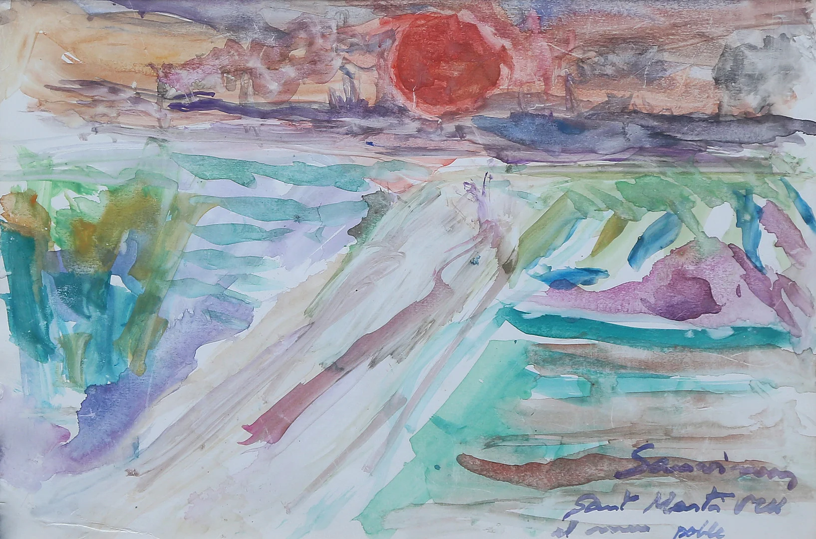 RAMON SANVISENS. View of Sant Martí Vell. — Drawings — Balclis