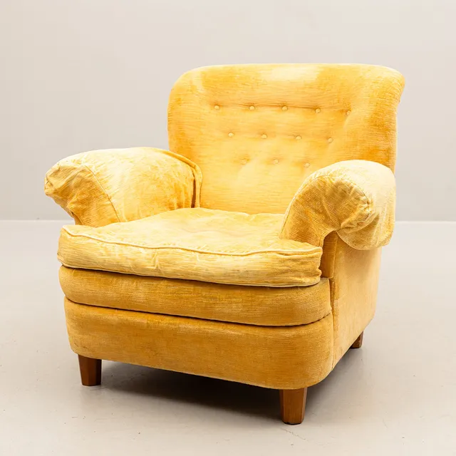 JOSEF FRANK. Fåtölj, modell 568, Firma Svenskt Tenn, formgiven 1936.