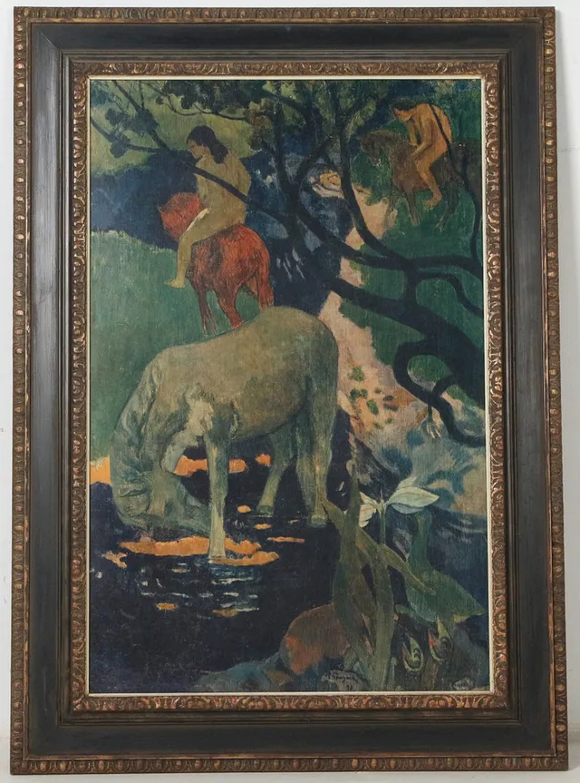 PAUL GAUGUIN. Nach. 'Le Cheval Blanc', Druck.