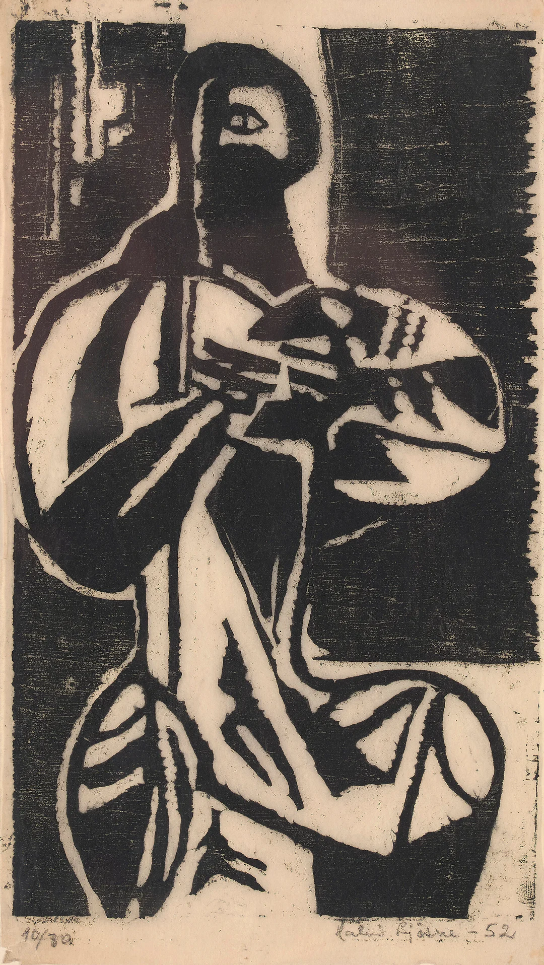 Ljøsne, Halvdan — Figurkomposisjon, 1952 — Kunst/Grafikk — Blomqvist